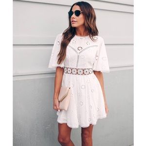 round up cotton crochet eyelit dress vici dress
